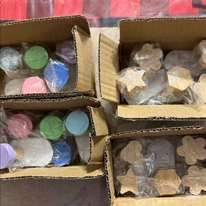 Wooden Party Favor Stamps with Assorted Pastel Handles